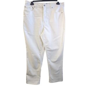 Frye Women's High Rise Crop Jeans - Off White cream Size 16